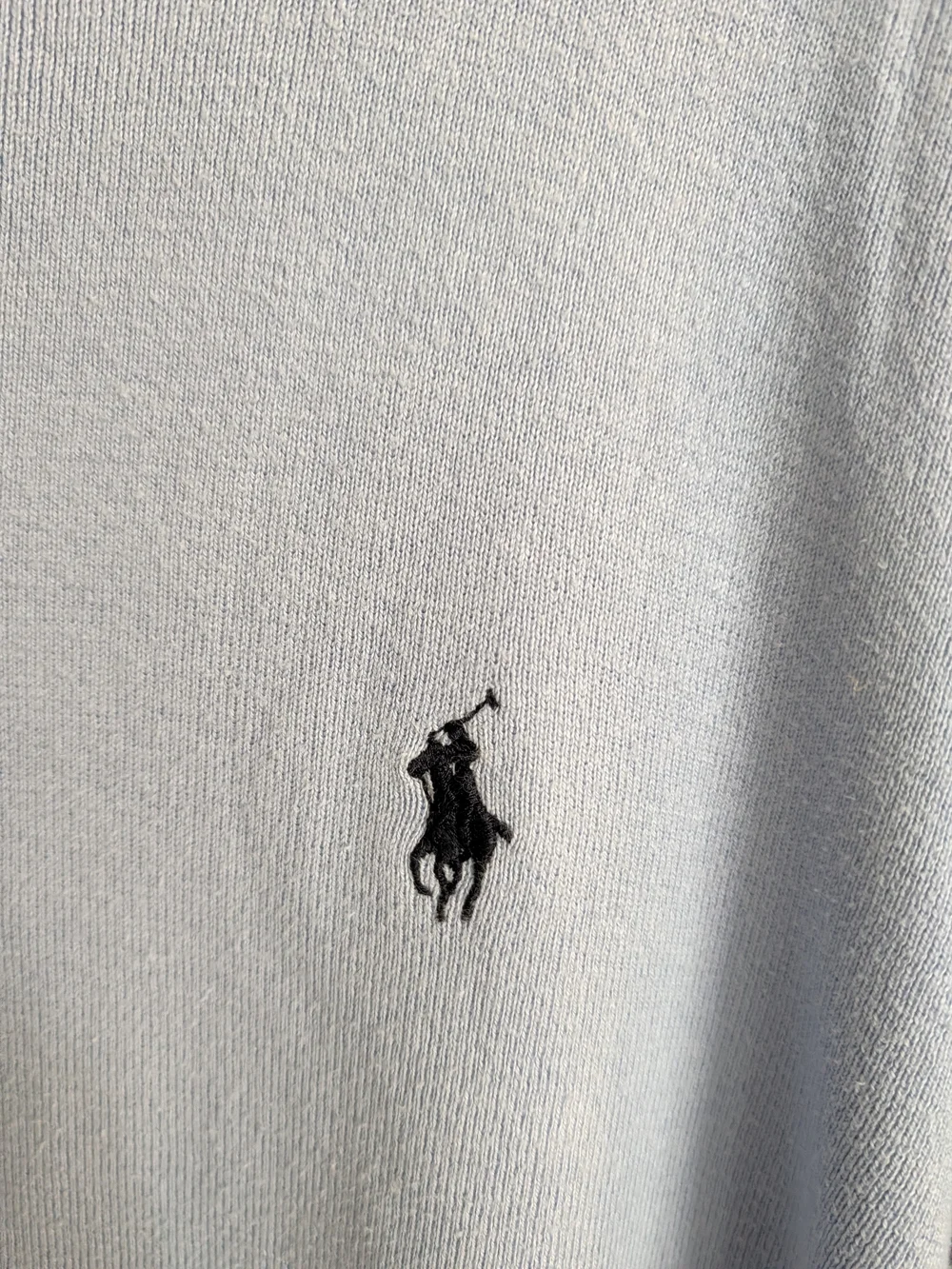 Vintage 2000s Polo by Ralph Lauren Men's Light Blue Crewneck Sweater